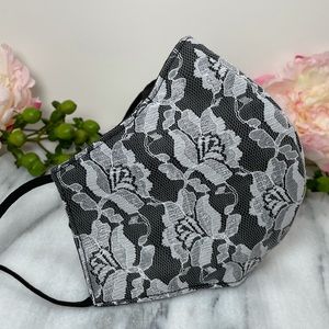 3/$20 Lace Cotton Triple Layer Handmade Face mask